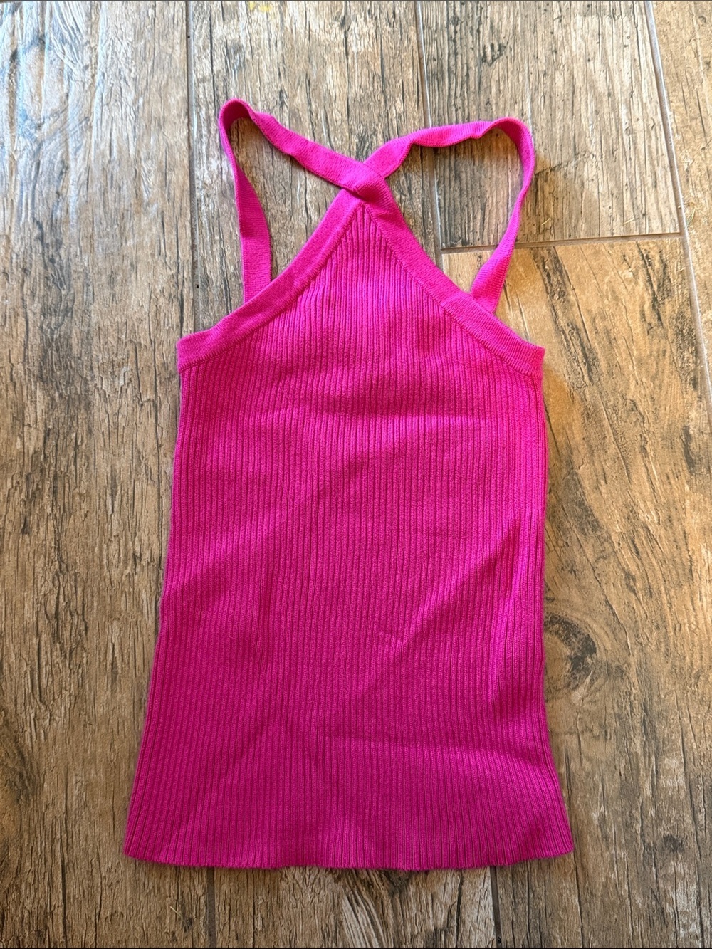MVN THE LABEL pink ribbed tank top small 4